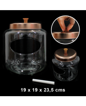 F.VIDRIO C/ADESHIVO Y T/DORADA CAP.4100 ML /6