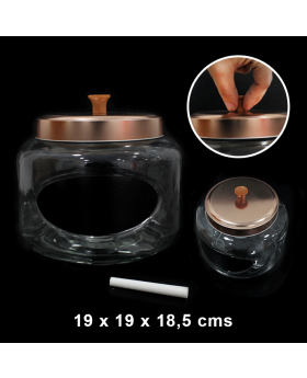 F.VIDRIO C/ADHESIVO Y T/DORADA CAP.3000 ML /12