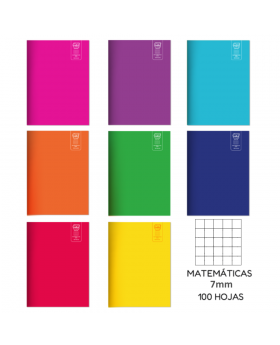 CUADERNO COLLEGE MATEMATICA 7MM 100H COLORES /64