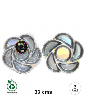 BANDEJA ROSA IRIDISCENTE/72