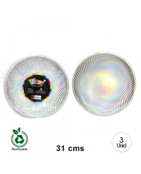 PLATO REDONDO 31CM IRIDISCENTE/72