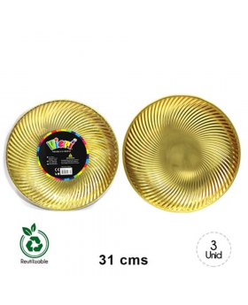 PLATO REDONDO 31 CM GOLDEN/72