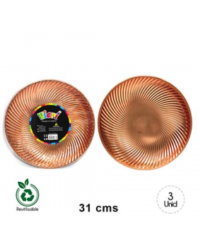 PLATO REDONDO 31CM ROSE GOLD/72