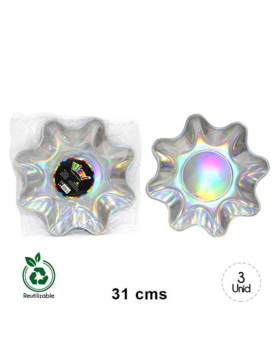 PLATO FLOR IRIDISCENTE/72