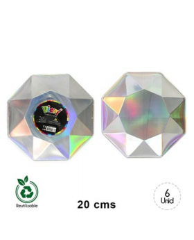 PLATO 3D 20CM IRIDESCENTE/72