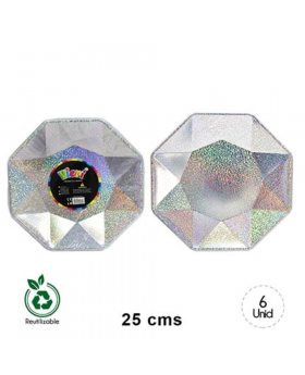 PLATO 3D 25CM HOLOGRAFICO/72