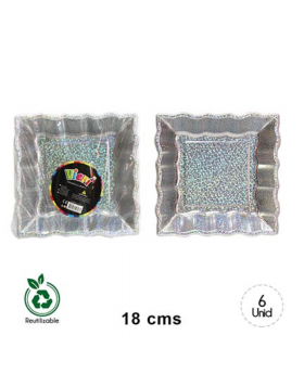 PLATO WAVE 18CM HOLOGRAFICO/72