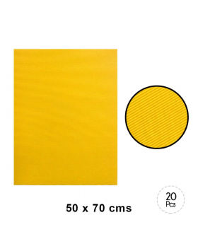 CARTON MICROCORRUGADO AMARILLO 50x70CM SET20U /10