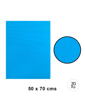 CARTON MICROCORRUGADO CELESTE 50x70CM SET20U /10