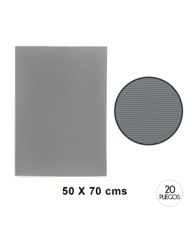CARTON MICROCORRUGADO GRIS 50x70CM SET20U /10