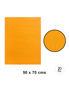 CARTON MICROCORRUGADO NARANJA 50x70CM 20U /10