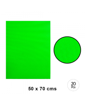 CARTON MICROCORRUGADO PISTACHO 50x70CM SET20U /10