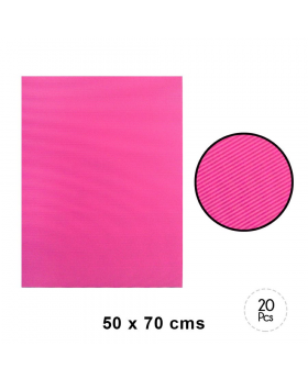 CARTON MICROCORRUGADO ROSADO 50x70CM SET20U /10