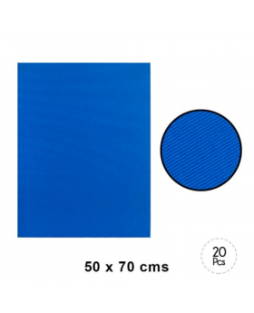 CARTON MICROCORRUGADO AZUL 50x70CM SET20U /10