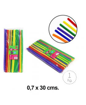 BARRA SILICONA MIX COLORES 1KG /25