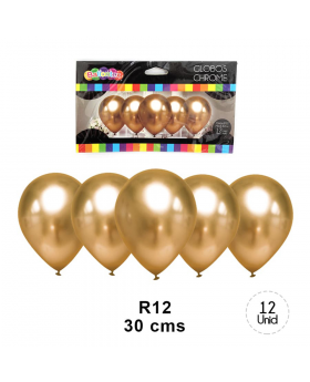 GOBOS CHROME METALIZADO DORADO R12 12UND/100