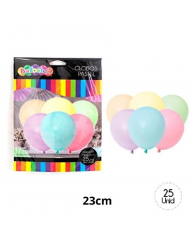GLOBO LISO PASTEL MIX R9 ST25UN /100