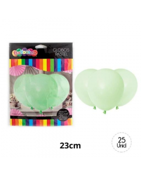 GLOBO LISO PASTEL VERDE R9 ST25UN /100