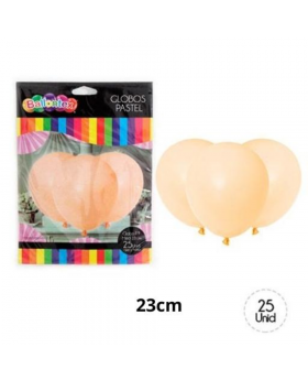 GLOBO LISOS PASTEL MELON R9 ST25UN /100