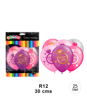 ST 25UN GLOBOS ESTAM. SOLTERA POR POCO R12 /100