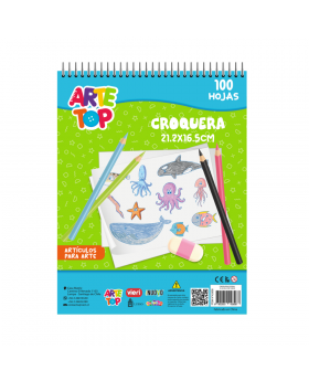 CROQUERA ESPIRAL 21.2x16.5CM 100H /60/60