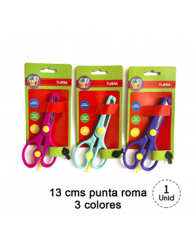 TIJERA 13CM PUNTA ROMA BICOLOR PROTECTOR /480