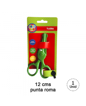 TIJERA 12 CM PLASTICA COCODRILO PRIMER CORTE/480