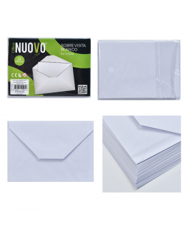 SOBRE VISITA BCO 80x115MM SET25U /100