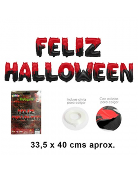 GLOBOS HELIO LETRAS FELIZ HALLOWEEN X 10/200
