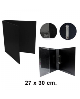 CARPETA 2 ANILLOS VINIL CARTA NEGRO NUOVO /36