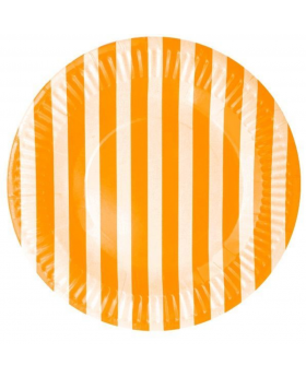 ST PLATO RED. LINEAS NARANJA/100