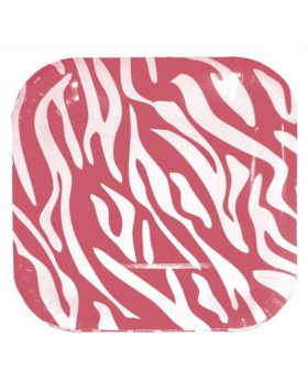 ST PLATO CUAD. ANIMAL PRINT NARANJA/100