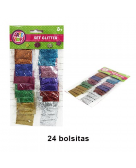 SET GLITTER MIX X 24PCS X 12/240