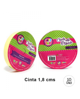 CINTA REGALO 1,8 CM PASTEL AMARILLO/300