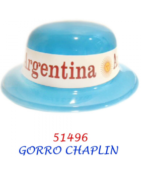GORRO CHAPLIN C/CINTA ARGEN/360