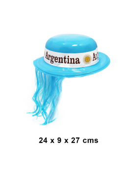 GORRO CHAPLIN CINTA/PELO ARGEN/240