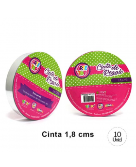 CINTA REGALO 1,8 CM SILVER/300