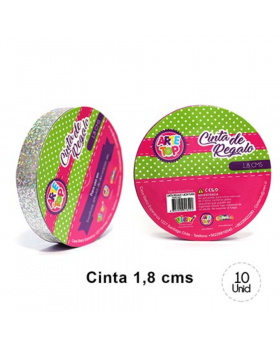 CINTA REGALO 1,8 CM HOLOGRAFICA/300