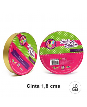 CINTA REGALO 1,8 CM CROME GOLDEN/300