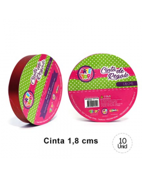CINTA REGALO 1,8 CM CROME ROJO/300