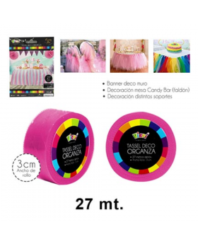 TASSEL ORGANZA 3CM FUCSIA /240