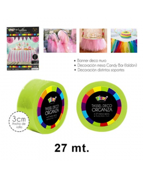 TASSEL ORGANZA 3CM PISTACHO /240