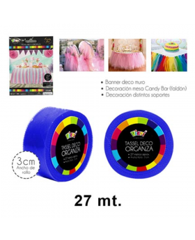 TASSEL ORGANZA 3CM AZUL /240