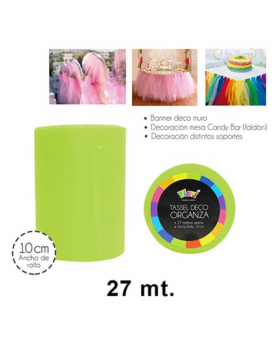 TASSEL ORGANZA 10CM PISTACHO /144