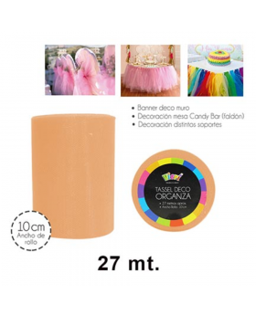 TASSEL ORGANZA 10CM MELON /144