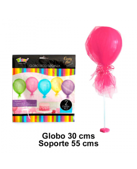 GLOBOS DECO ORGANZA ROSADO R12 2UN/240