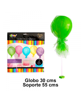 GLOBOS DECO ORGANZA PISTACHO R12 2UN/240