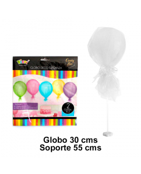 GLOBOS DECO ORGANZA BLANCO R12 2UN/240