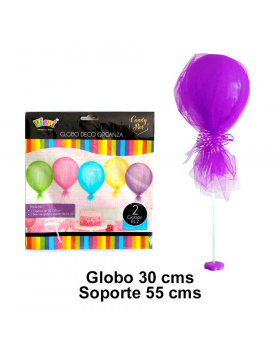 GLOBOS DECO ORGANZA LILA R12 2UN/240