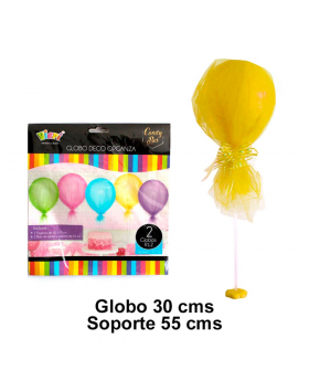 GLOBOS DECO ORGANZA AMARILLO R12 2UN/240